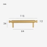 DUKE massief messing handvat