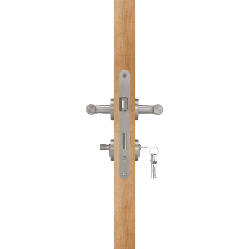 TOLLO Brass Lever Door Handle & Lock Set