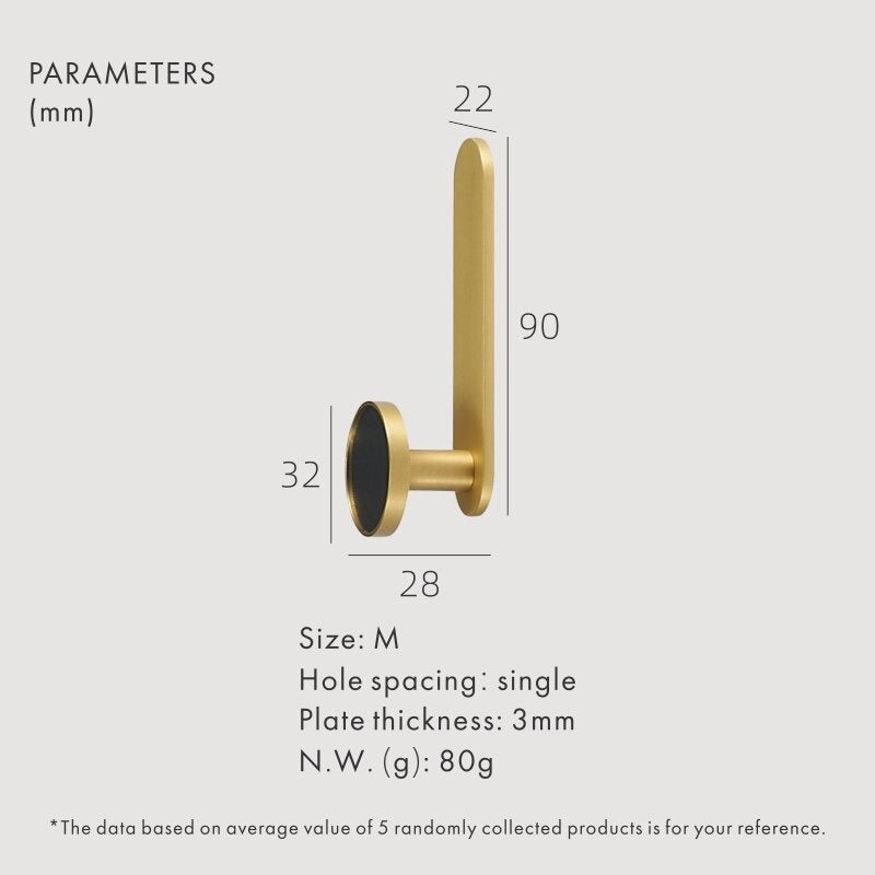 BEETHAM Solid Brass & Leather Wall Hooks 8 BEETHAM Solid Brass & Leather Wall Hooks