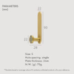 BEETHAM Solid Brass & Leather Wall Hooks