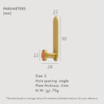 BEETHAM Solid Brass & Leather Wall Hooks