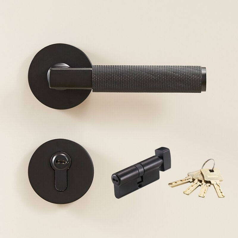 HICE Ensemble de poignées de porte et de serrures à levier en laiton massif