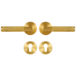 HICE Ensemble de poignées de porte et de serrures à levier en laiton massif