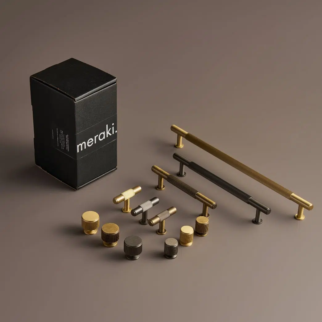 Handcrafted solid brass hardware and lighting. 12 MERAKI CH101