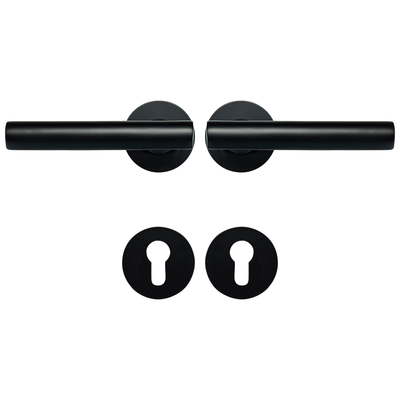 NOVUS Massiv-Messing-Türgriffe & Schloss-Set