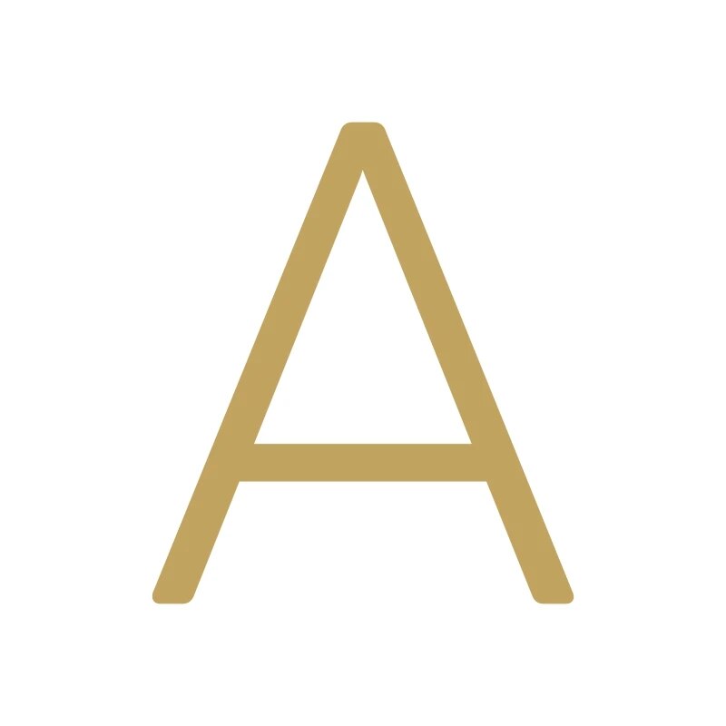 EZRA Zahlen aus satiniertem Messing 20 EZRA Zahlen aus satiniertem Messing