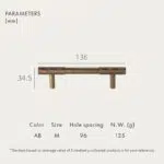 ADAMAS Massief Messing Handgrepen