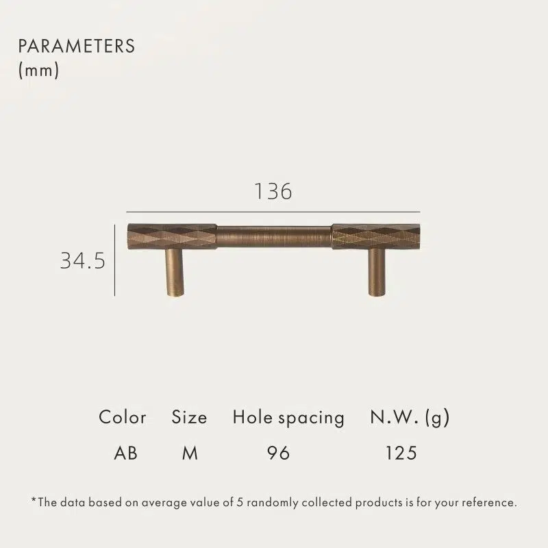 ADAMAS Massief messing handgrepen 13 ADAMAS Massief Messing Handgrepen