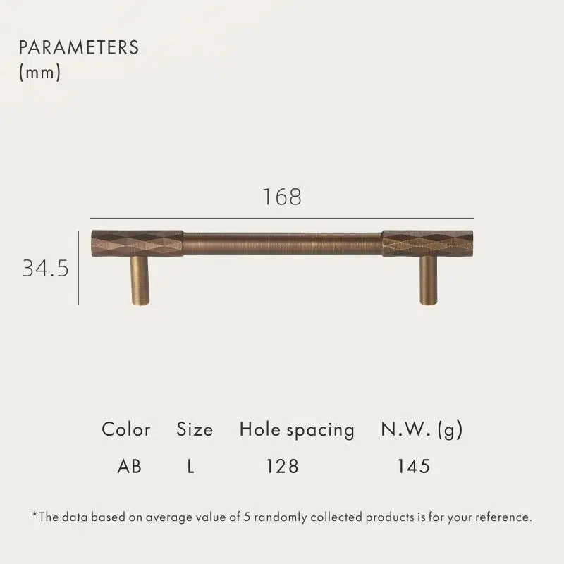 ADAMAS Massief messing handgrepen 16 ADAMAS Massief Messing Handgrepen