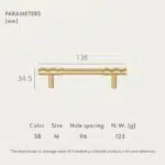 ADAMAS Massief Messing Handgrepen