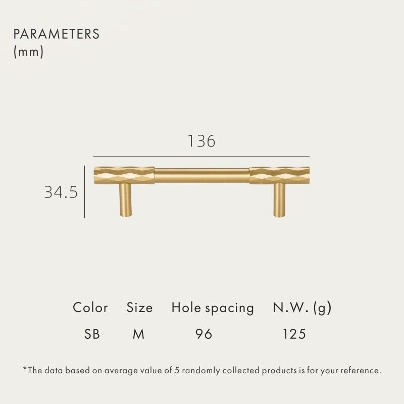 ADAMAS Griffe aus massivem Messing