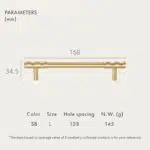 ADAMAS Massief Messing Handgrepen