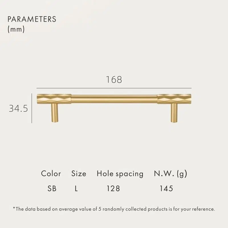 ADAMAS Massief messing handgrepen 17 ADAMAS Massief Messing Handgrepen