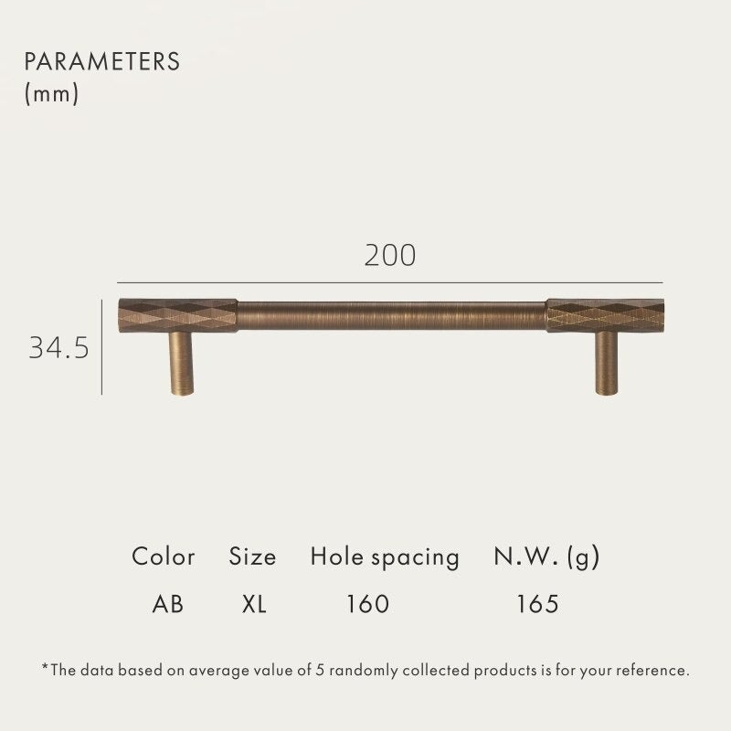 ADAMAS Griffe aus massivem Messing