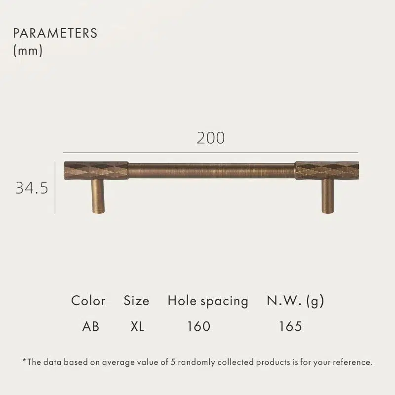 ADAMAS Massief messing handgrepen 21 ADAMAS Massief Messing Handgrepen