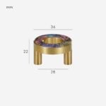 Tirador ALBA de latón macizo y acrílico