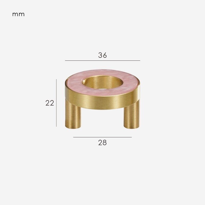 Tirador ALBA de latón macizo y acrílico