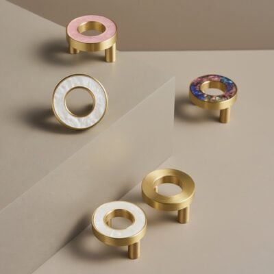 ALBA Maniglia in ottone massiccio e acrilico