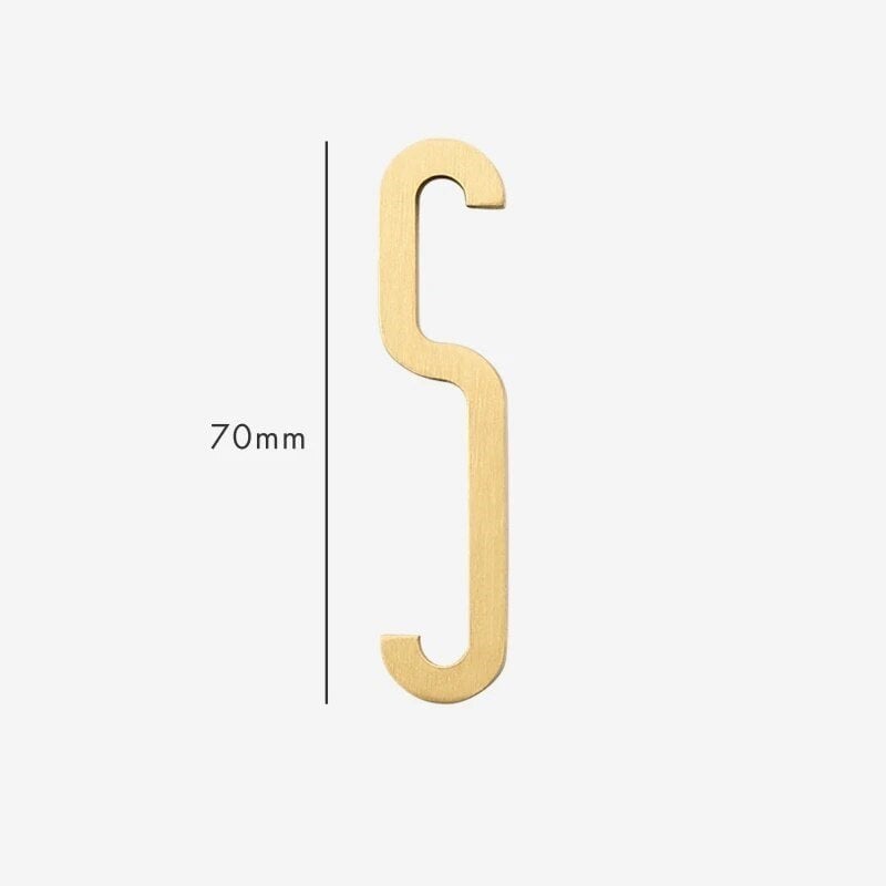 AMYTHUS Lettere in ottone massiccio satinato