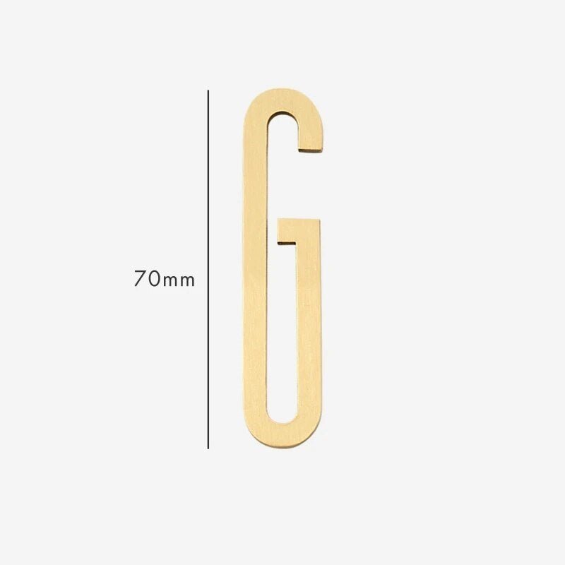 AMYTHUS Lettere in ottone massiccio satinato