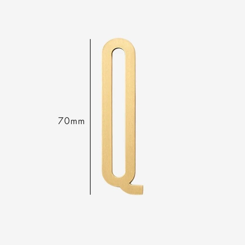 AMYTHUS Lettere in ottone massiccio satinato