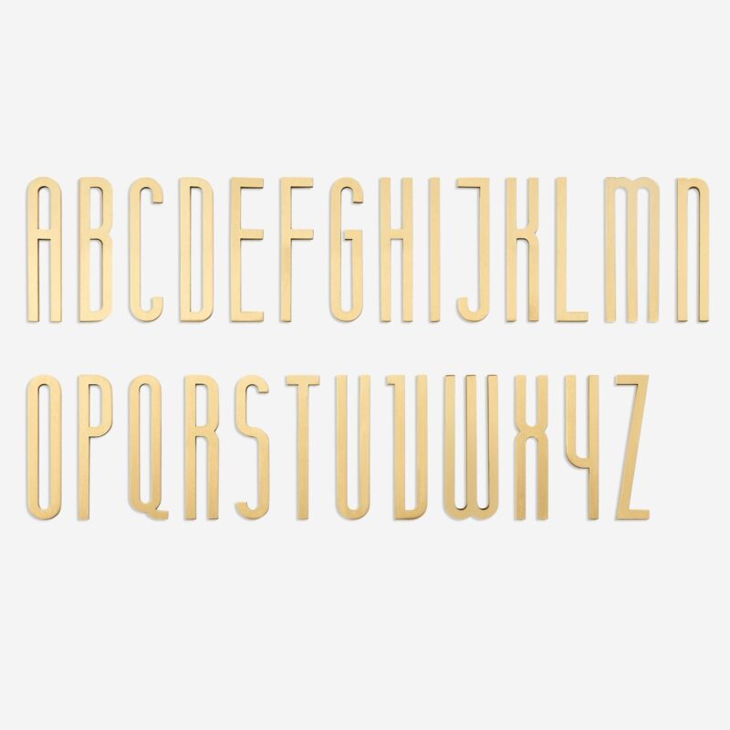 AMYTHUS Lettere in ottone massiccio satinato