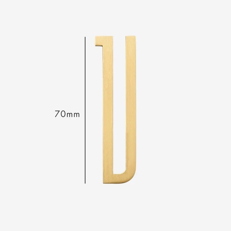 AMYTHUS Lettere in ottone massiccio satinato