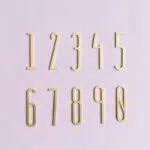 AMYTHUS Satin Solid Brass Numbers