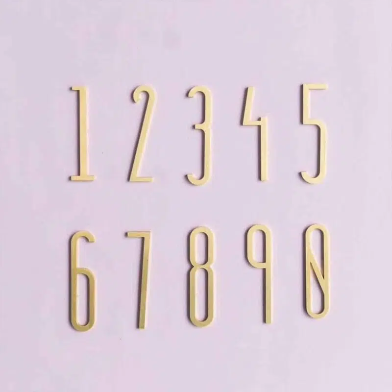 AMYTHUS Satin Solid Brass Numbers 1 AMYTHUS Satin Solid Brass Numbers