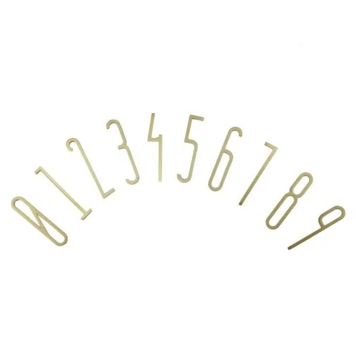 AMYTHUS Satin Solid Brass Numbers 10 AMYTHUS Satin Solid Brass Numbers