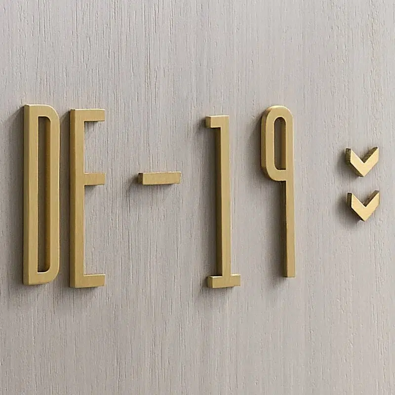 AMYTHUS Satin Solid Brass Numbers 7 AMYTHUS Satin Solid Brass Numbers