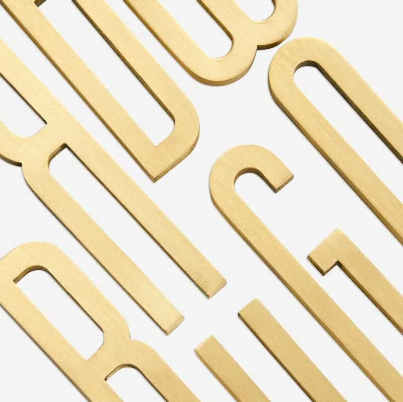 AMYTHUS Satin Solid Brass Numbers 11 AMYTHUS Satin Solid Brass Numbers