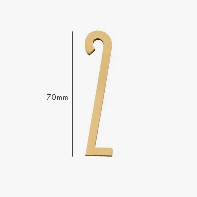 AMYTHUS Satin Solid Brass Numbers 15 AMYTHUS Satin Solid Brass Numbers