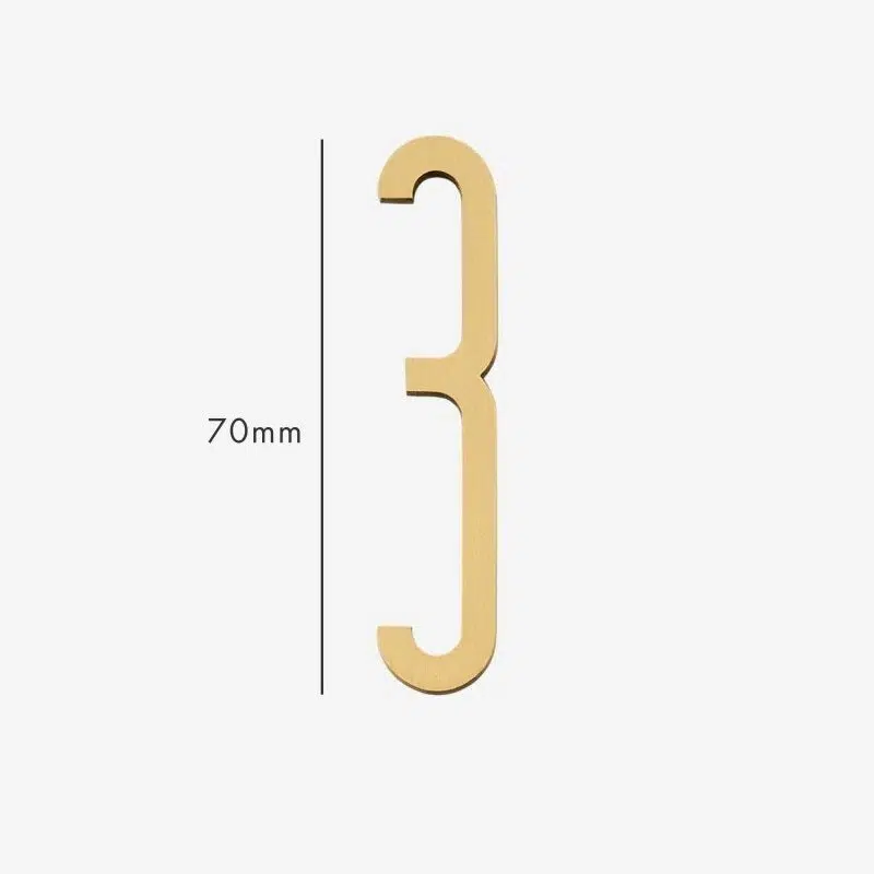 AMYTHUS Satin Solid Brass Numbers 16 AMYTHUS Satin Solid Brass Numbers