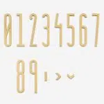 AMYTHUS Satin Solid Brass Numbers
