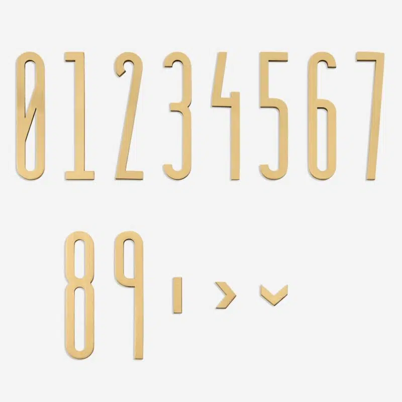 AMYTHUS Satin Solid Brass Numbers 9 AMYTHUS Satin Solid Brass Numbers