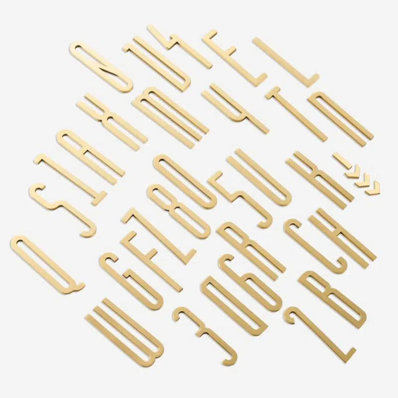 AMYTHUS Satin Solid Brass Numbers 12 AMYTHUS Satin Solid Brass Numbers