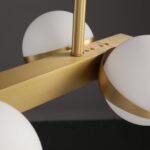 Lampadario ASTRA rettangolare in ottone massiccio