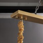 Lampadario ASTRA rettangolare in ottone massiccio