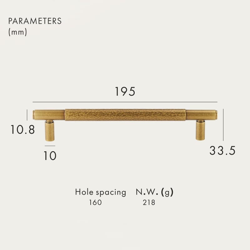 Tiradores de latón macizo AURUM