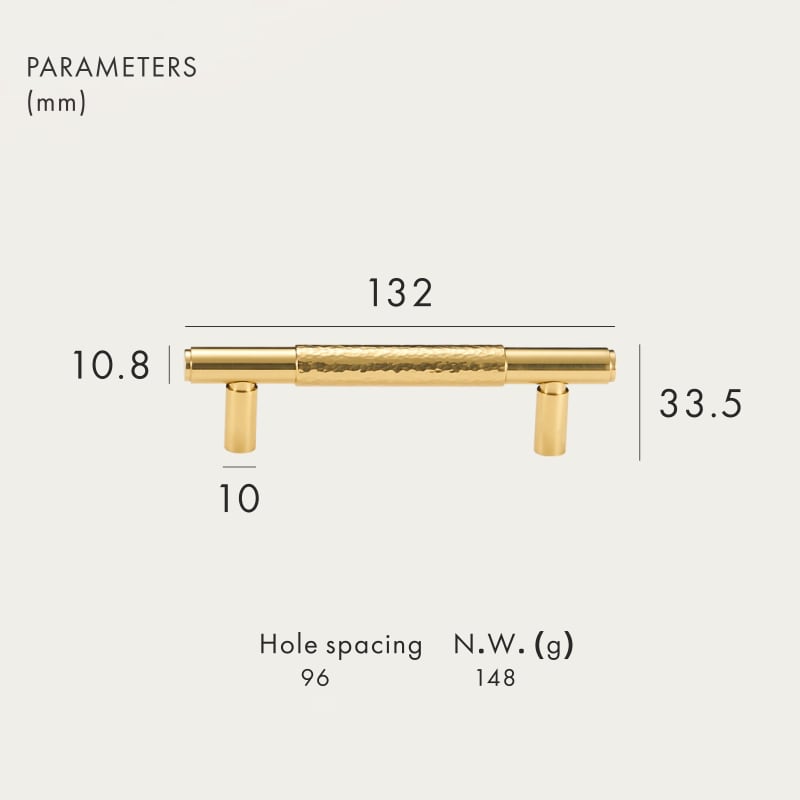 Tiradores de latón macizo AURUM
