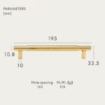 Tiradores de latón macizo AURUM