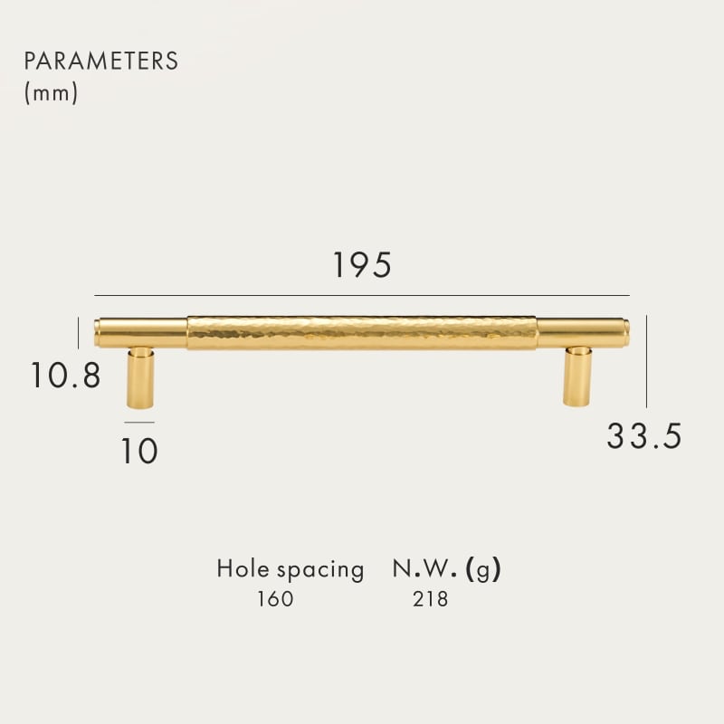 Tiradores de latón macizo AURUM