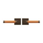 BEETHAM Messing & Lederen deurkrukken - carré-rozet