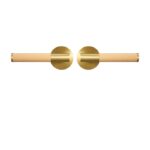 BEETHAM Türgriffe aus massivem Messing und Leder in Satin Messing