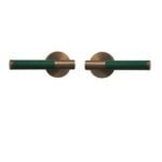 BEETHAM Solid Brass & Leather Lever Door Handles in Antique Brass
