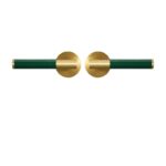 BEETHAM Türgriffe aus massivem Messing und Leder in Satin Messing