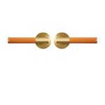 BEETHAM Türgriffe aus massivem Messing und Leder in Satin Messing