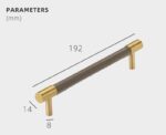 BEETHAM Solid Brass & Leather Furniture Handles