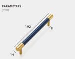 BEETHAM Solid Brass & Leather Furniture Handles